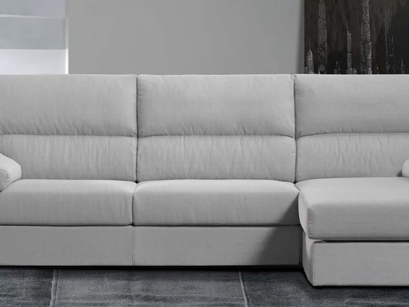 Divano con penisola Divano con chaise-longue mod.king in promo-sconto del 50% Artigianale OFFERTA OUTLET