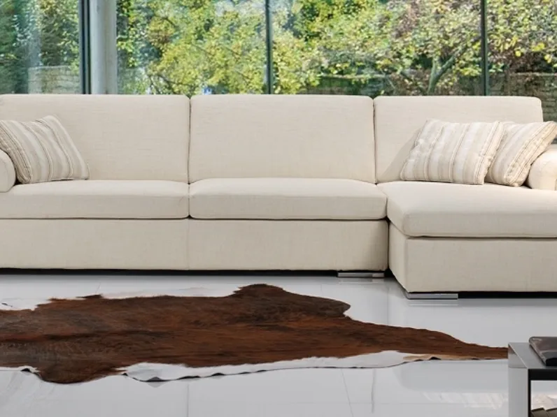 Divano con penisola Divano con chaise-longue mod.morgan scontato del 30% Pandolfi OFFERTA OUTLET