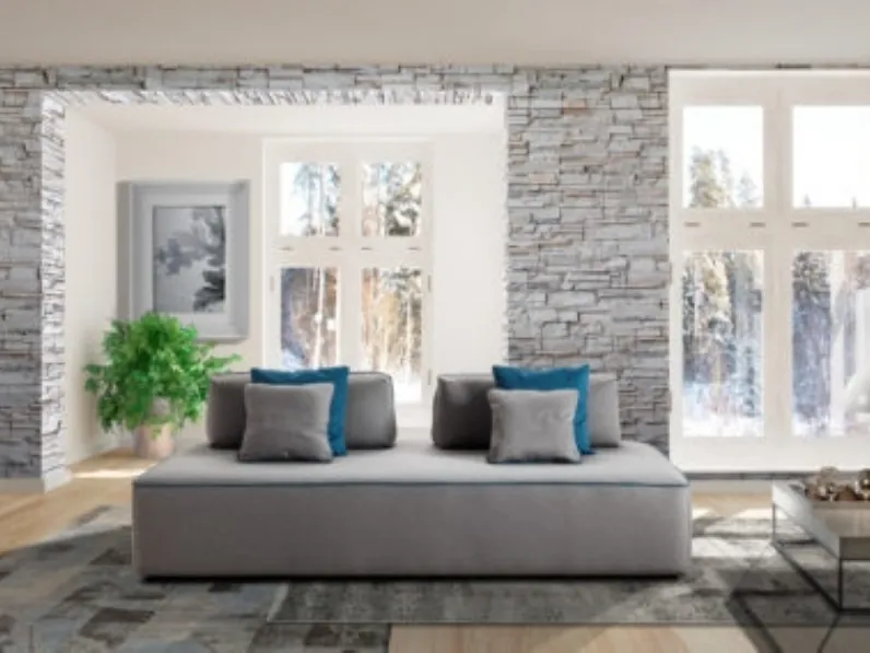 Divano con penisola Divano modulare piuma alta qualita italy Md work OFFERTA OUTLET