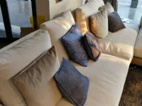 Divano con penisola Divano naviglio in pelle e tessuto Artigianale a PREZZO OUTLET scontato del 30%