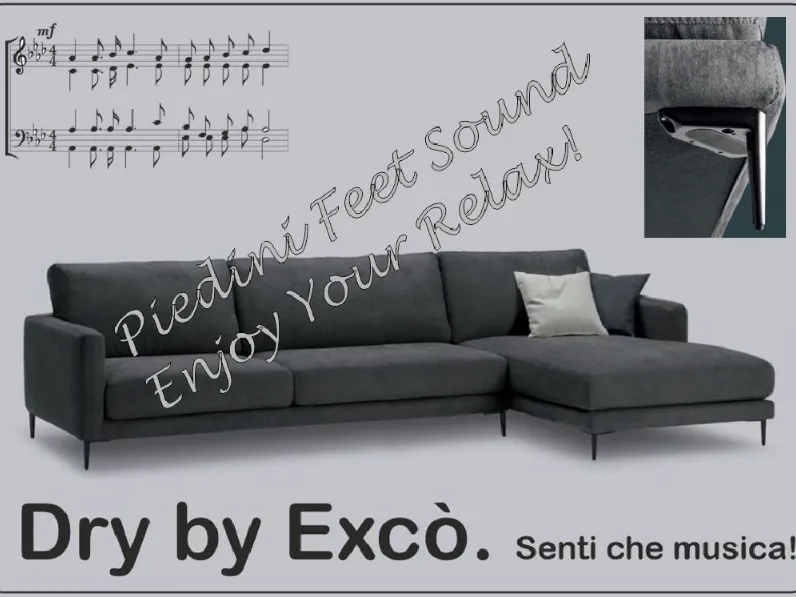 Divano in Tessuto stile moderno modello Dry scontato - 30%