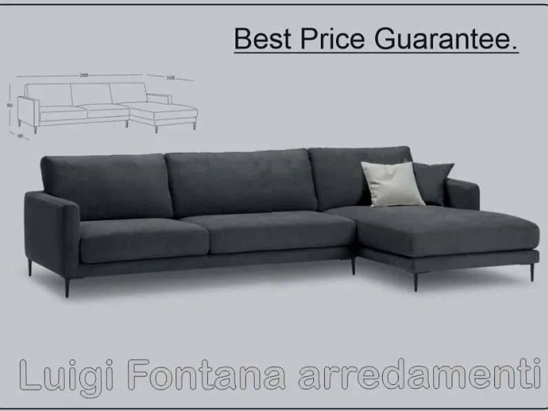 Divano in Tessuto stile moderno modello Dry scontato - 30%