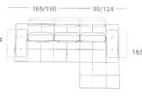 Divano Excelsior 314 x 190 di Exc� in stile moderno in Offerta Outlet