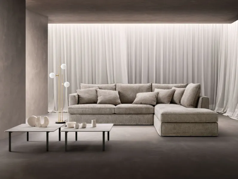 Divano Glammy tessuto in poliuretano  Samoa in Offerta Outlet