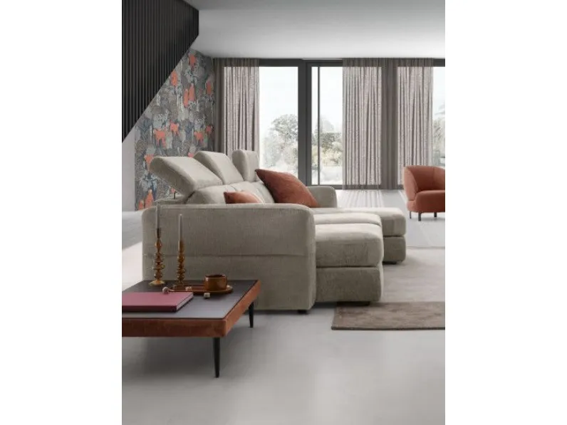 Divano Hill double con penisola Mottes Selection in Tessuto a 2600€