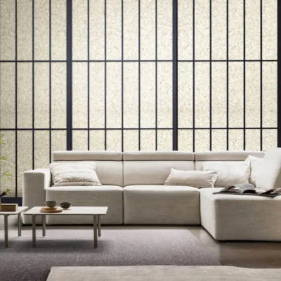 Divano con penisola in stile Moderno Con seduta estraibile a prezzi outlet