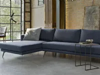 Divano con penisola in stile Moderno Con seduta fissa con forte sconto