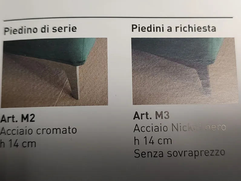 Divano con penisola Merk Fabbri salotti in Tessuto a 1760€
