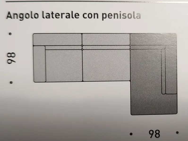 Divano con penisola Miami Fabbri salotti in OFFERTA - 40%