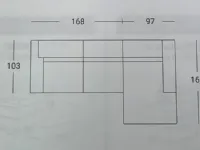 Divano Con penisola modello Kay 265 x 165 di Exc� a prezzi convenienti