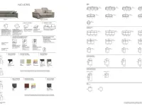 Divano Nevers di Rosini in stile design a prezzo scontato