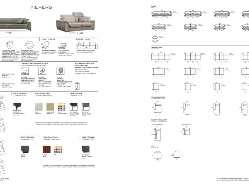 Divano in Tessuto stile design modello Nevers scontato - 30%