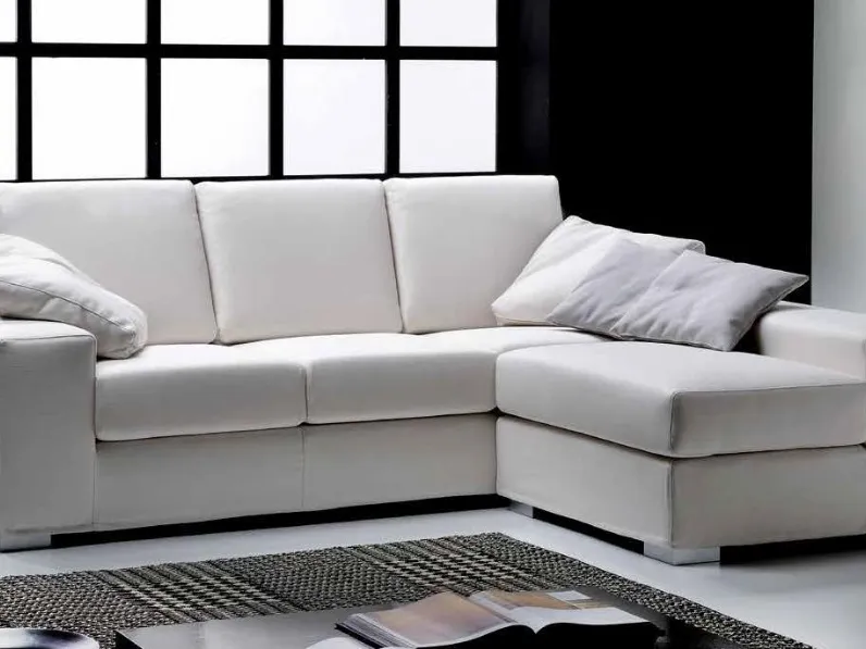 Divano con penisola reversibile vari rivestimenti Md work in Offerta Outlet a soli 1890€