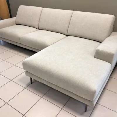 Divano con penisola Platz Rizzetto in Tessuto a 2550