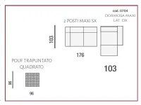 Divano con penisola Plaza Egoitaliano in OFFERTA - 40%