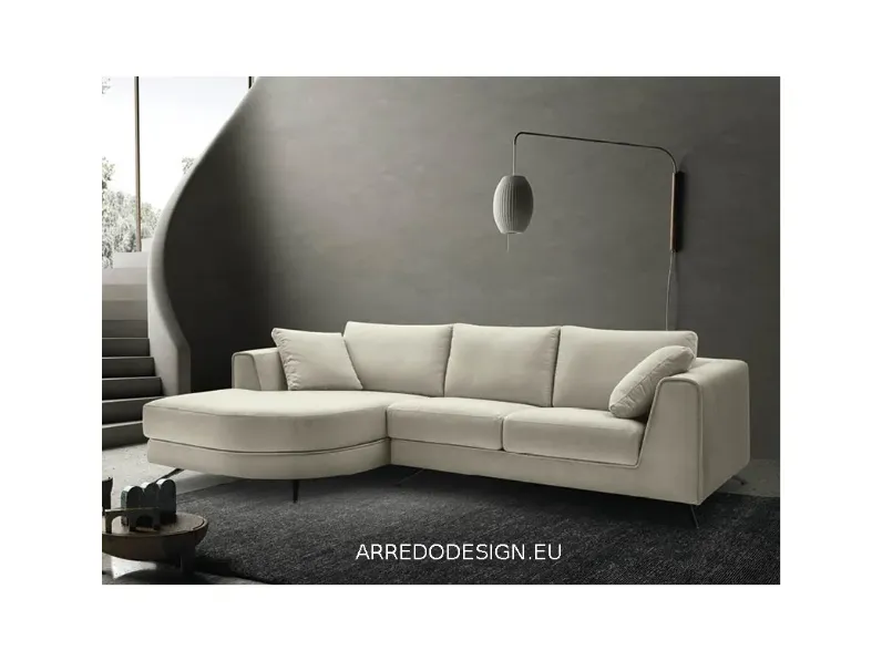 Divano moderno tessuto Quark di Rigosalotti con sconto del - 35%