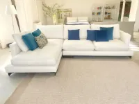 Divano in Tessuto stile design modello Simposio divano ad angolo con chaise longue scontato - 25%