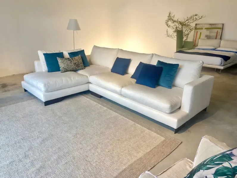 Divano Simposio divano ad angolo con chaise longue in Tessuto sfoderabile  di Dhome scontato 40%