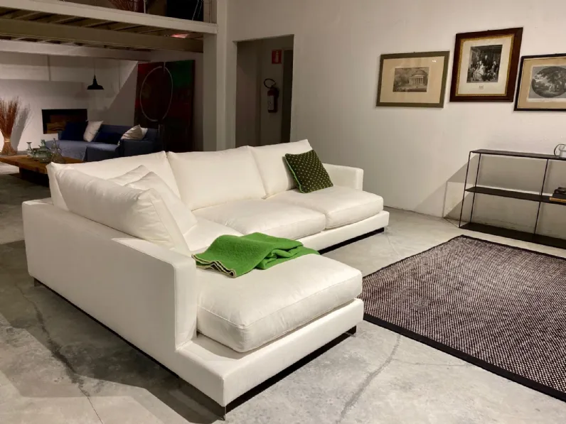 Divano in Tessuto stile design modello Simposio divano ad angolo con chaise longue scontato - 22%