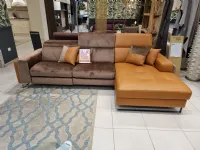 Divano con penisola tessuto in poliuretano  Cuborosso in Offerta Outlet