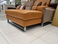 Divano con penisola tessuto in poliuretano  Cuborosso in Offerta Outlet