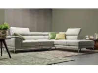 Divano in Pelle stile moderno modello Tiziano angolare scontato - 50%