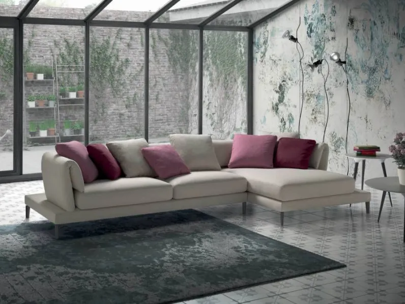 Divano con penisola Upper twist Samoa in Offerta Outlet