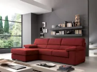 Divano Crippa divani&letti Quarzo con penisola Tessuto