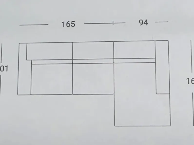 Divano Froll 259 x 165 di Excò in stile moderno a prezzo Outlet