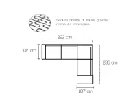 Divano da 4 posti modello Divano letto con contenitore di Md work scontato