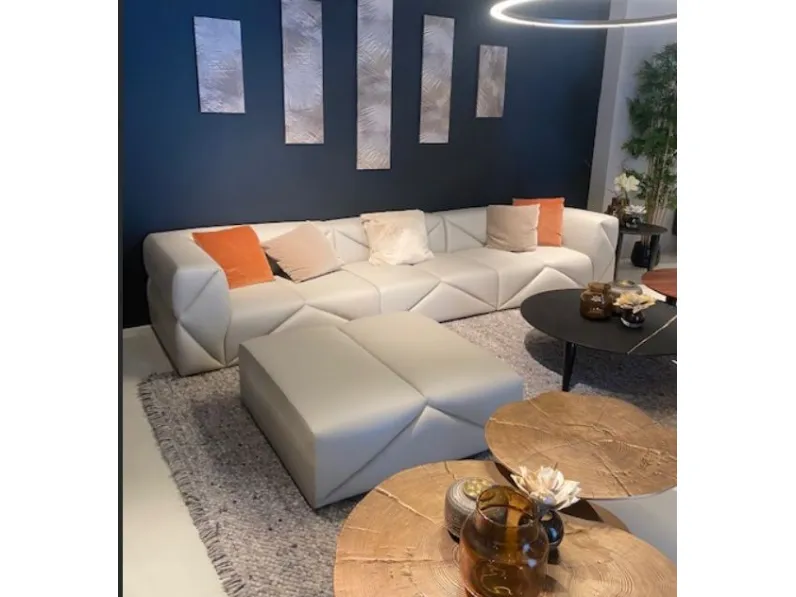 Divano Divano completo luxury italian pelle di Md work in stile design in Offerta Outlet