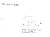 Divano Con penisola modello Delon 241 x 155 di Exc� a prezzi outlet