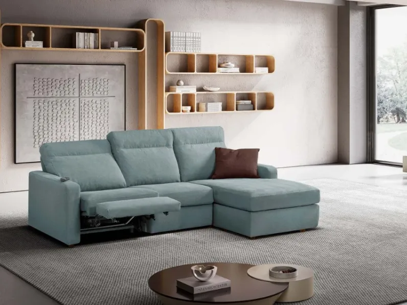 Divano Con penisola modello Delon 241 x 155 di Exc� a prezzi outlet