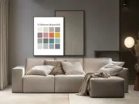 Divano Divano modulo in Tessuto sfoderabile  di Artigianale scontato 37%