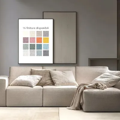 Divano Divano modulo in Tessuto sfoderabile  di Artigianale scontato 37%