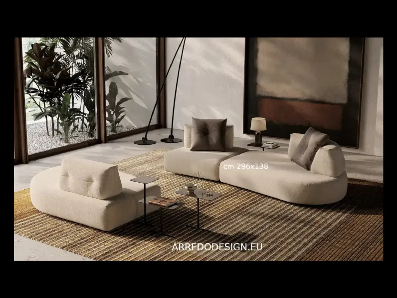Divano design tessuto Lotus di Doimo salotti con sconto del - 35%