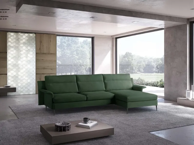 Divano Detar 272 x 155 tessuto in poliuretano  Exc� in Offerta Outlet