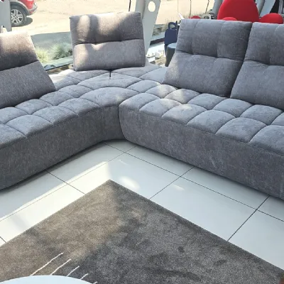 Divano Divano angolare esprit tessuto in poliuretano  Nicoletti home a prezzo Outlet