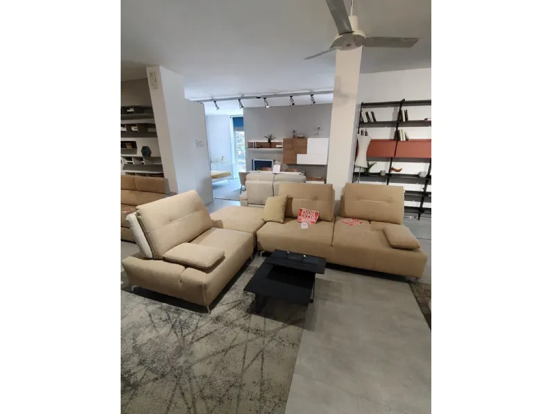 Divano Divano componibile modello clan microfibra in poliuretano  Artigianale in Offerta Outlet