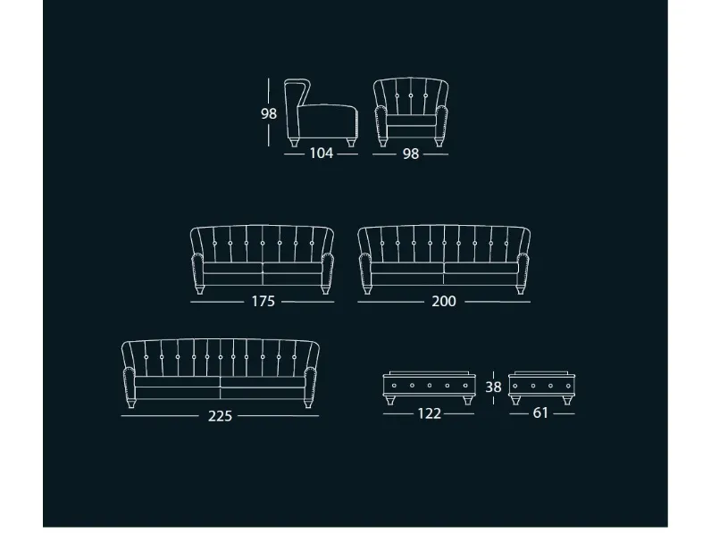 Divano Lineare Divano in pelle diversi colori  london Md work in Offerta Outlet a 3990 Euro