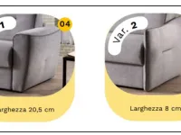Divano in Tessuto stile moderno modello Divano letto hassenzio scontato - 40%