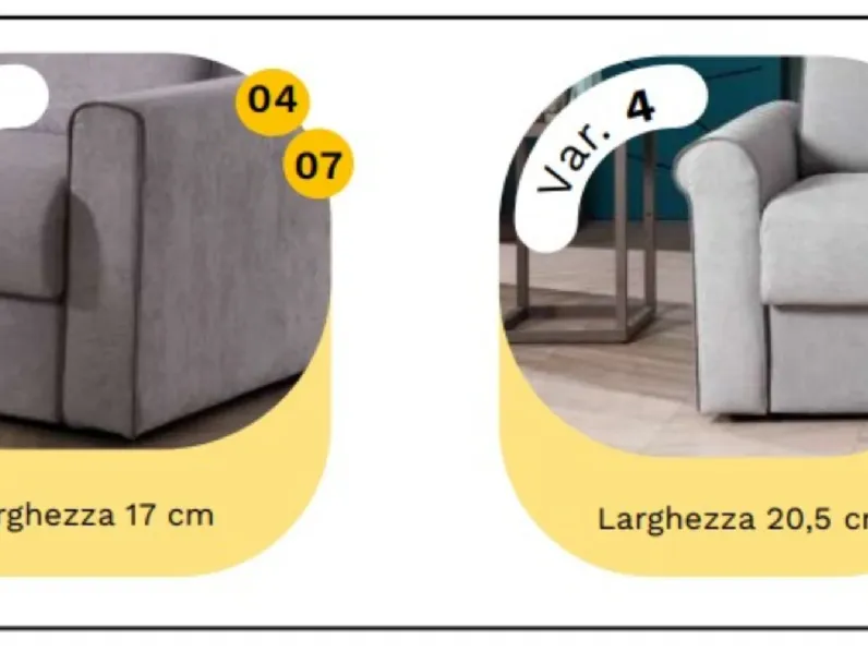 Divano in Tessuto stile moderno modello Divano letto hassenzio scontato - 40%