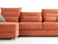 Divano moderno tessuto Divano letto palermo con penisola di Hoppl� con sconto del - 40%
