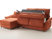 Divano moderno tessuto Divano letto palermo con penisola di Hoppl� con sconto del - 40%