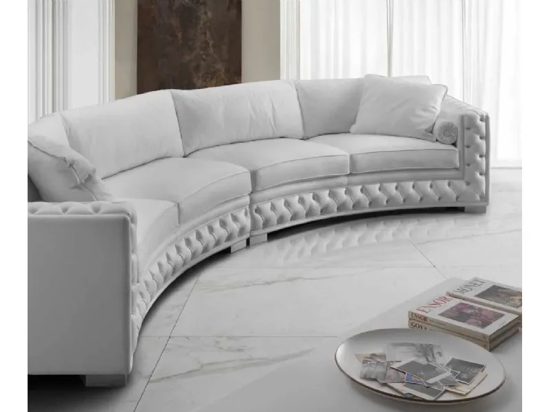 Divano luna pelle capitonne Md work: con uno SCONTO ESCLUSIVO del 34%