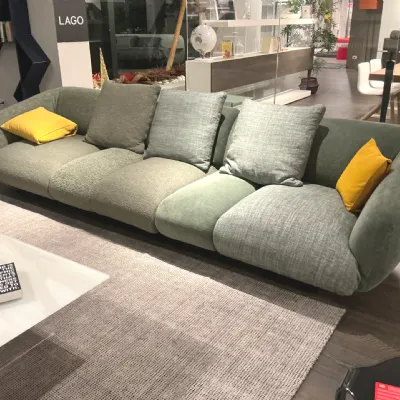 Divano Divano now tessuto in misto piuma  Lago a prezzo Outlet