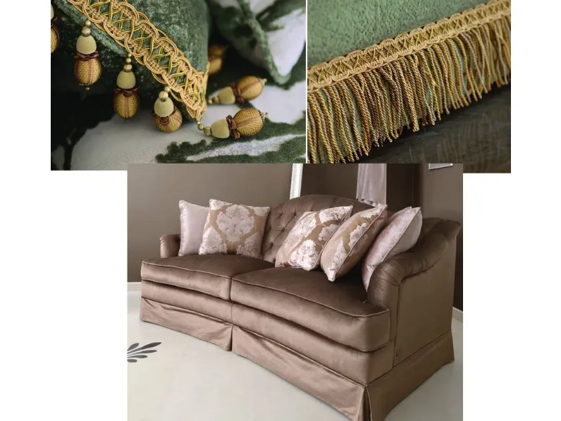 Giotto Divano modulare con opzione relax elettrico in microfibra effetto velluto impermeabile