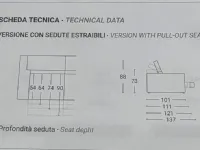 Divano da 3 posti modello Froll 292 x 224 di Exc� scontato