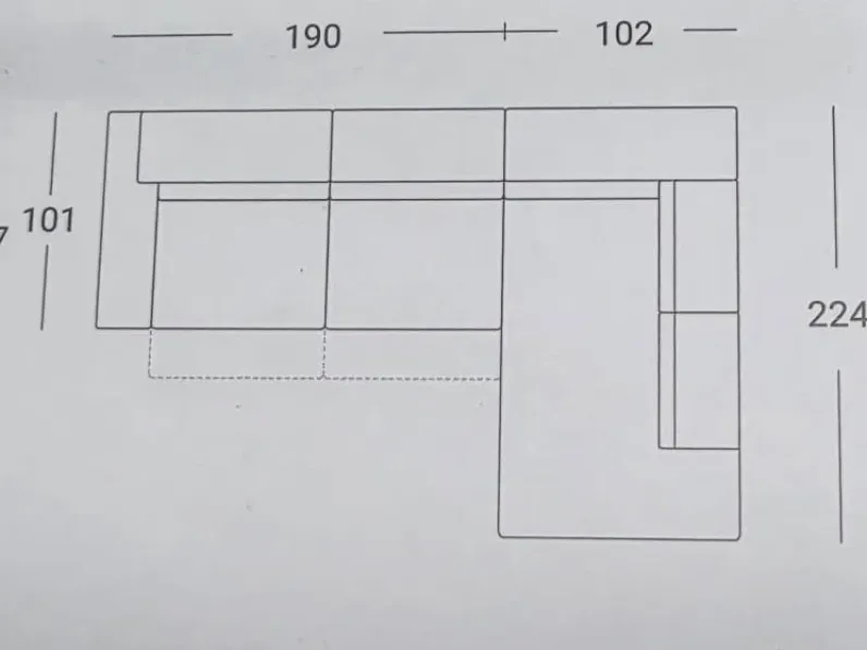 Divano da 3 posti modello Froll 292 x 224 di Excò scontato