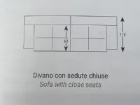 Divano in Tessuto stile moderno modello Gigol� 240 x 110 scontato - 22%
